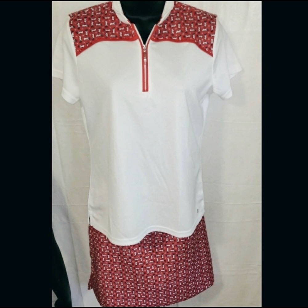 IZOD Golf 2 Piece Set Super Cute Golfbag Print EUC